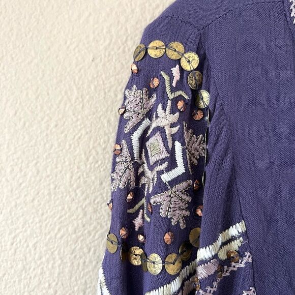 Free People Boho Stitch Up Your Heart Blouse - Picture 5 of 11